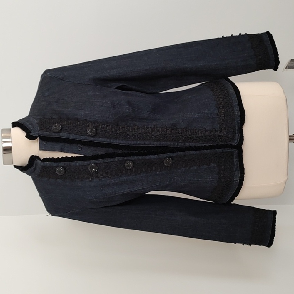 INC International Concepts Black Jean Jacket